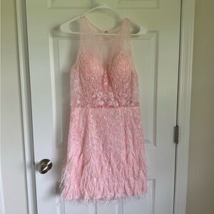 New Jovani Light Pink Cocktail Dress 22334